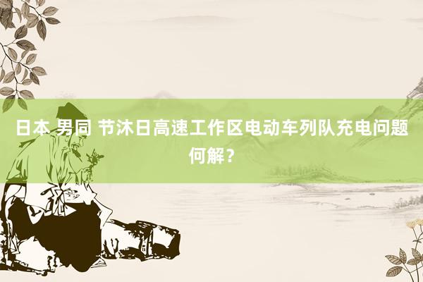 日本 男同 节沐日高速工作区电动车列队充电问题何解？